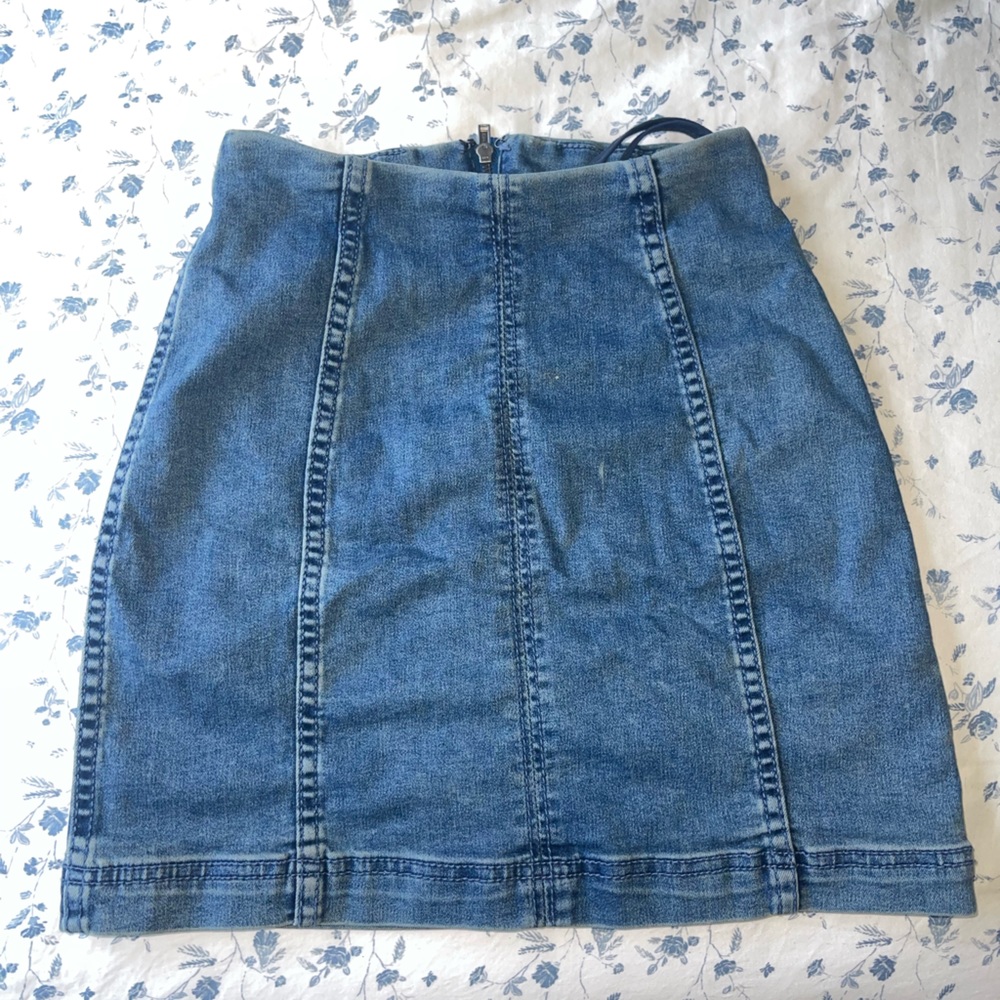 Free People Jean Skirt